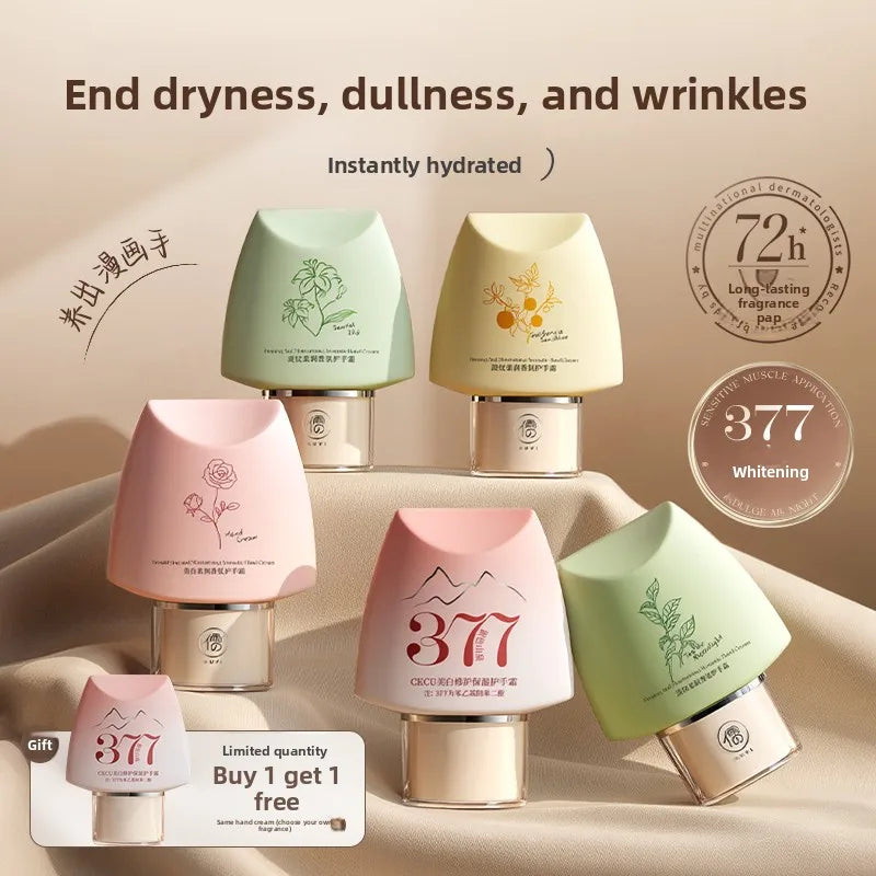 RUYI Scented Hand Cream Anti-Wrinkle Portable Moisturizing Hydrating Whitening Anti-Cracking Hand Cream for Soft Smooth Skin - Veluxx